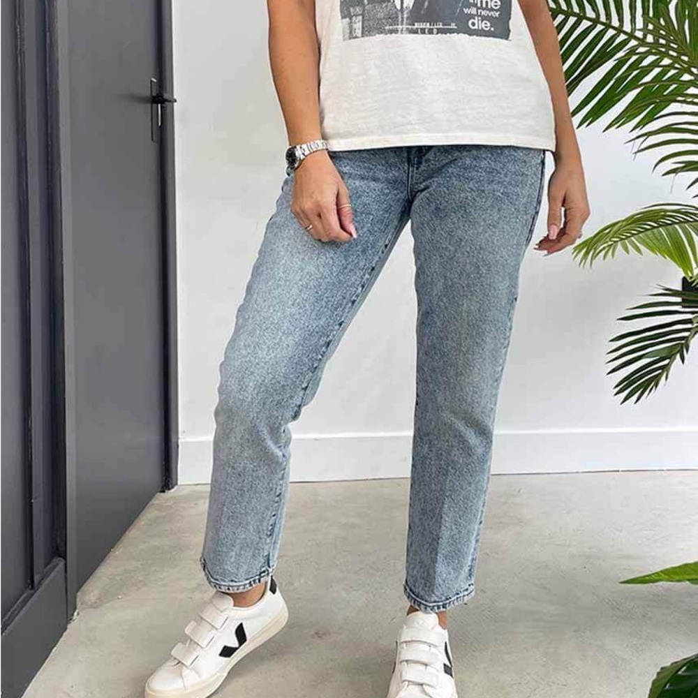 FRAME “Le High Straight” Lombard Denim